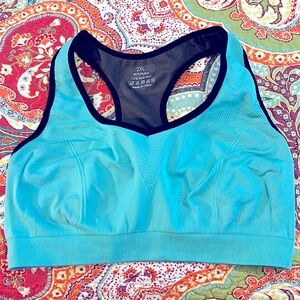 Barely worn teal blue sports bra